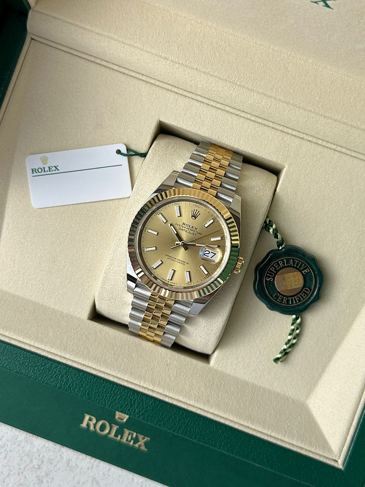 Datejust 41mm Steel & Yellow Gold Champagne dial Jubilee