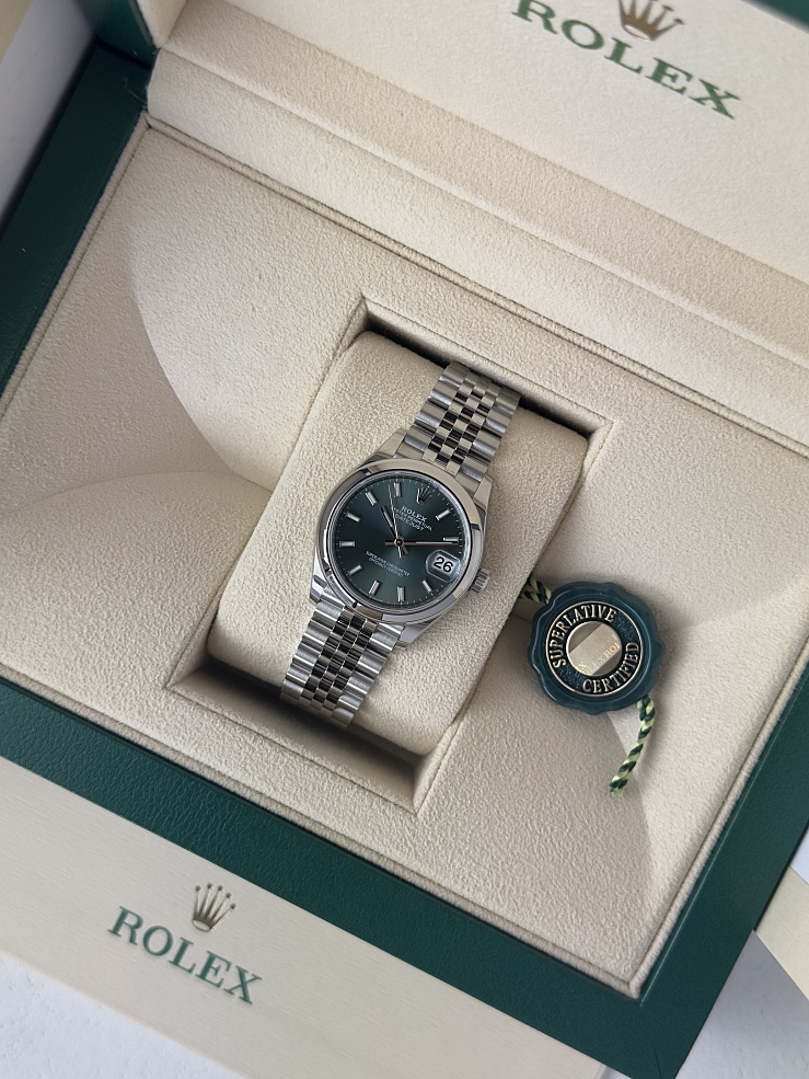 Datejust 31mm Steel Mint Green Dial Jubilee Bracelet