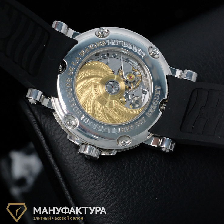 Marine II Big Date Steel Black Dial