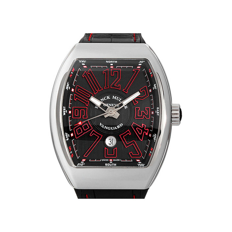 Vanguard 45mm Black and Red dial steel