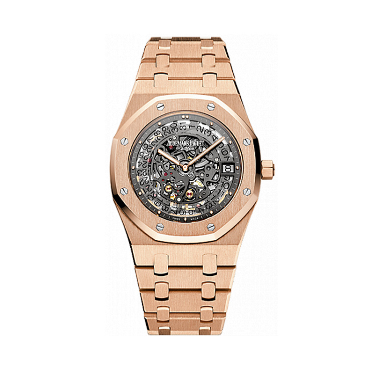 Royal Oak Jumbo Anniversary 40th Openworked Extra-Thin Rose Gold