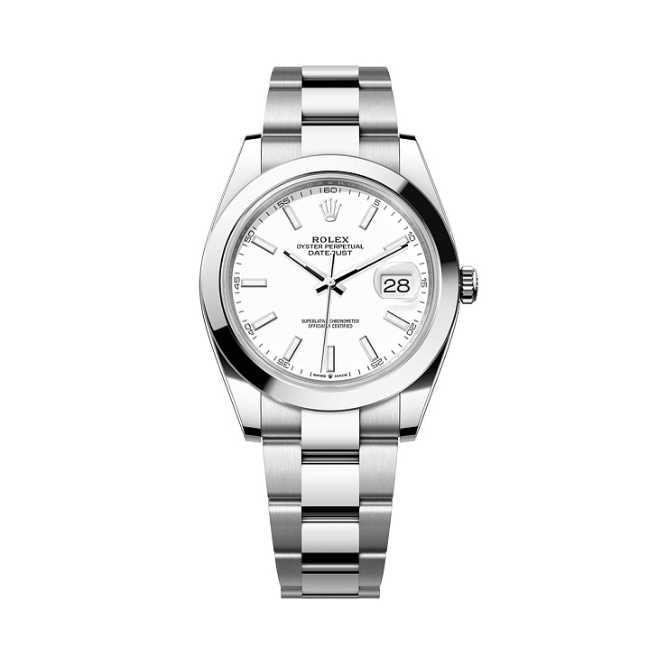 Datejust 41mm Steel White Dial Oyster Bracelet