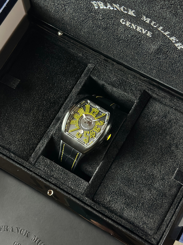 Vanguard Titanium Black and Yellow Dial 45mm