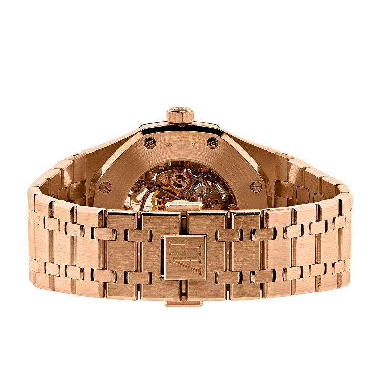 ROYAL OAK JUMBO ANNIVERSARY 40TH OPENWORKED EXTRA-THIN ROSE GOLD