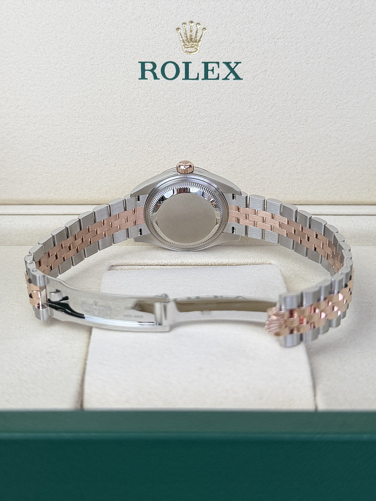 Lady-Datejust 28 mm Steel & Rose Gold White Roman Dial Jubilee Bracelet