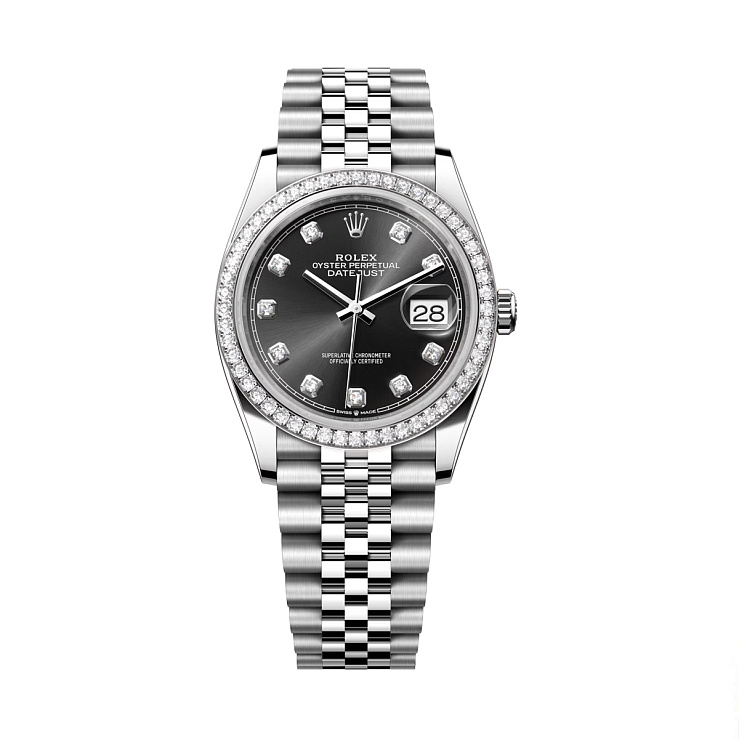 Datejust 36mm Diamond bezel Black Diamond dial Jubilee Bracelet