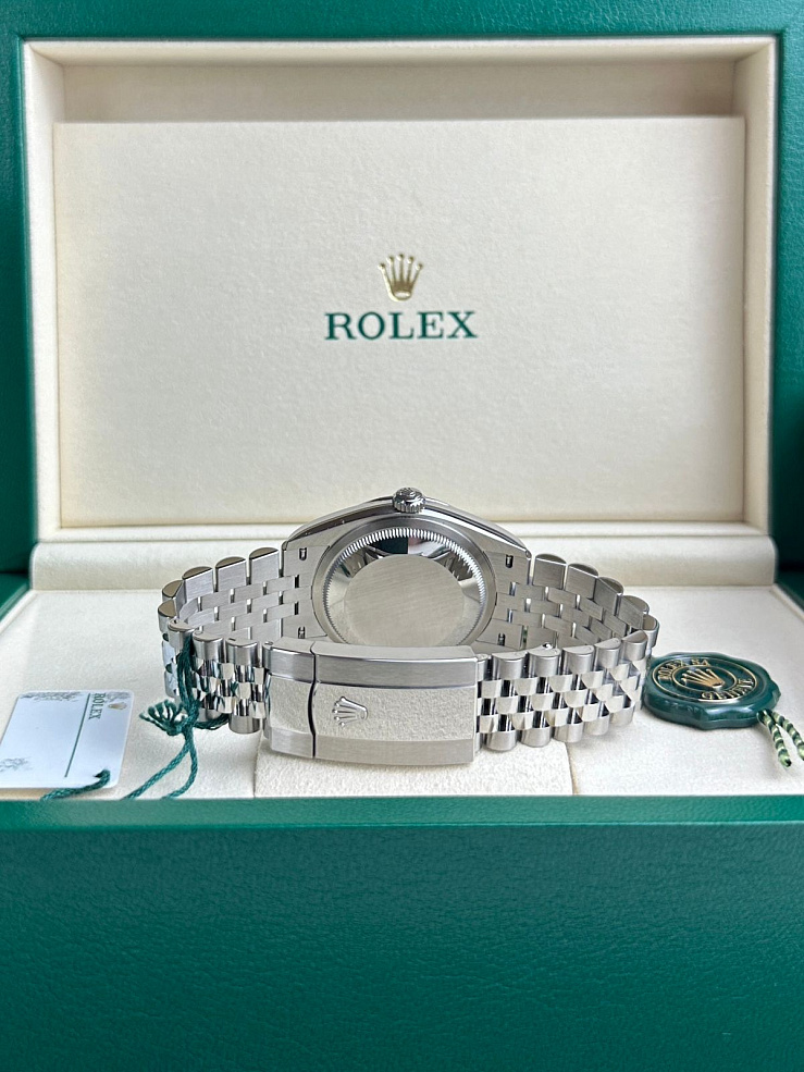 Datejust 36mm Steel & White Gold Black Dial Diamonds Jubilee bracelet