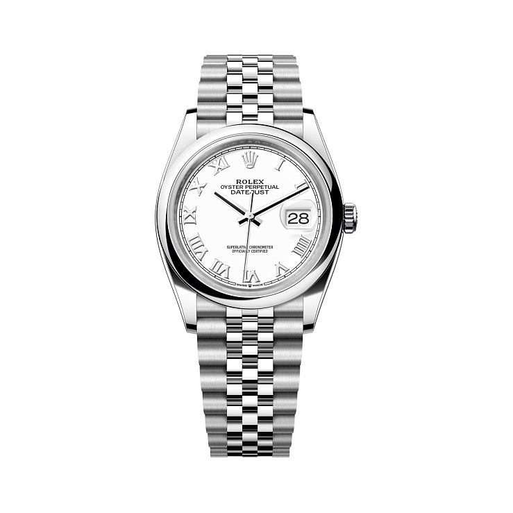 Datejust 36mm Steel White Roman Dial Jubilee Bracelet