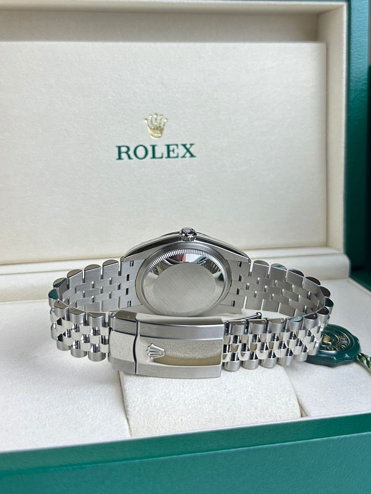 Datejust 36mm Steel & White Gold Wimbledon Dial Jubilee Bracelet