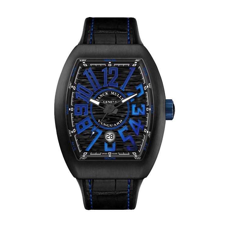 Vanguard Steel 45mm Black and Blue dial Carbon