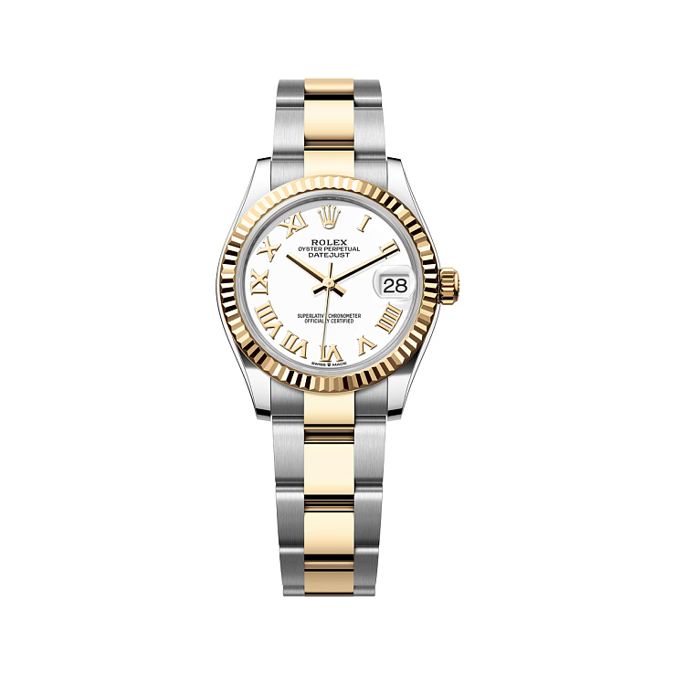 Datejust 31mm Steel & Yellow Gold White Roman Dial Oyster Bracelet