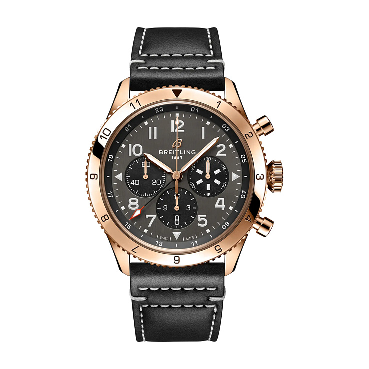 SUPER AVI B04 CHRONOGRAPH GMT 46 P-51 MUSTANG Red Gold