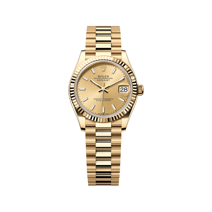 Datejust 31mm Yellow Gold Champagne dial