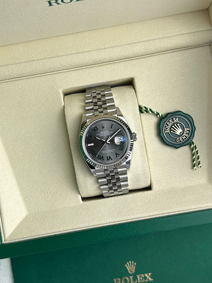 Datejust 36mm Steel & White Gold Wimbledon Dial Jubilee Bracelet