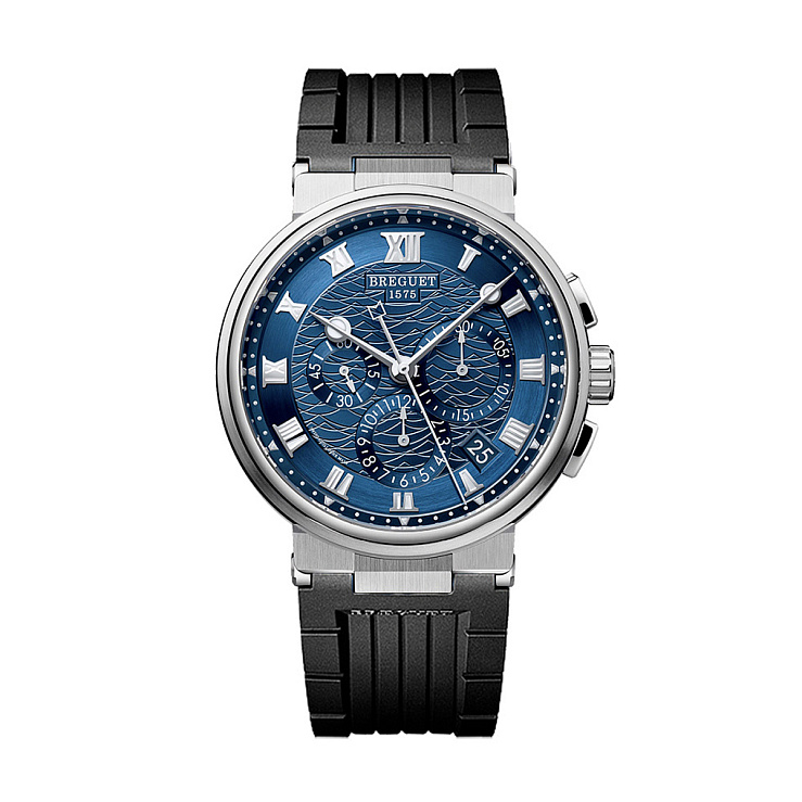 Marine Chronograph White Gold Blue Dial
