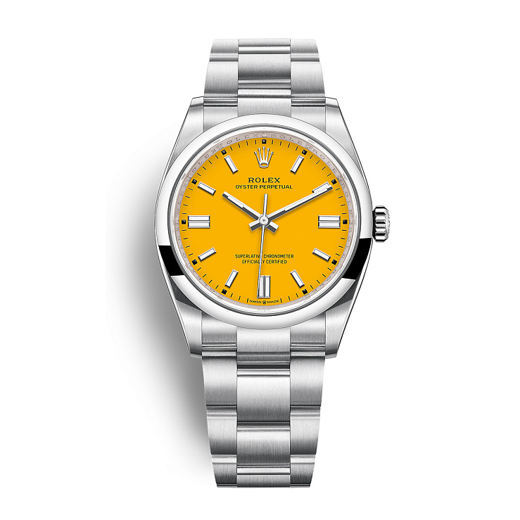 Oyster Perpetual 36 Stainless Steel Yellow Dial