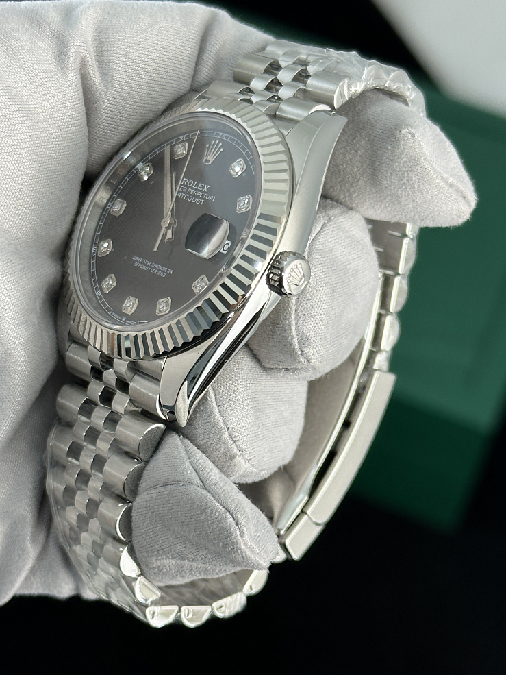 Datejust 41mm Black Dial Diamonds