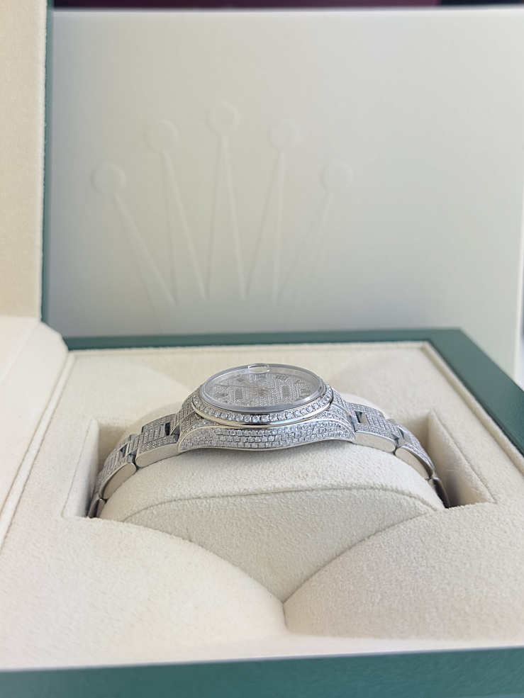 Datejust 31mm Custom Full Pave Iced Out Diamonds