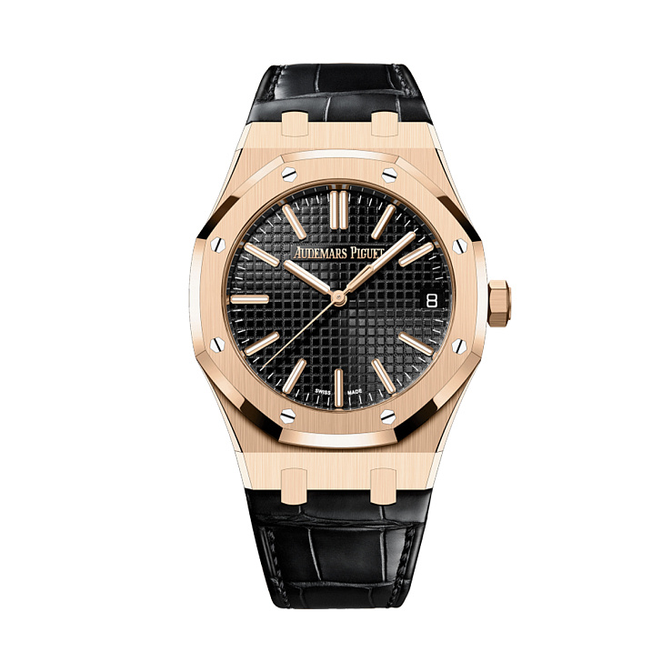 Royal Oak Selfwinding Anniversary 50th Rose Gold Black Dial