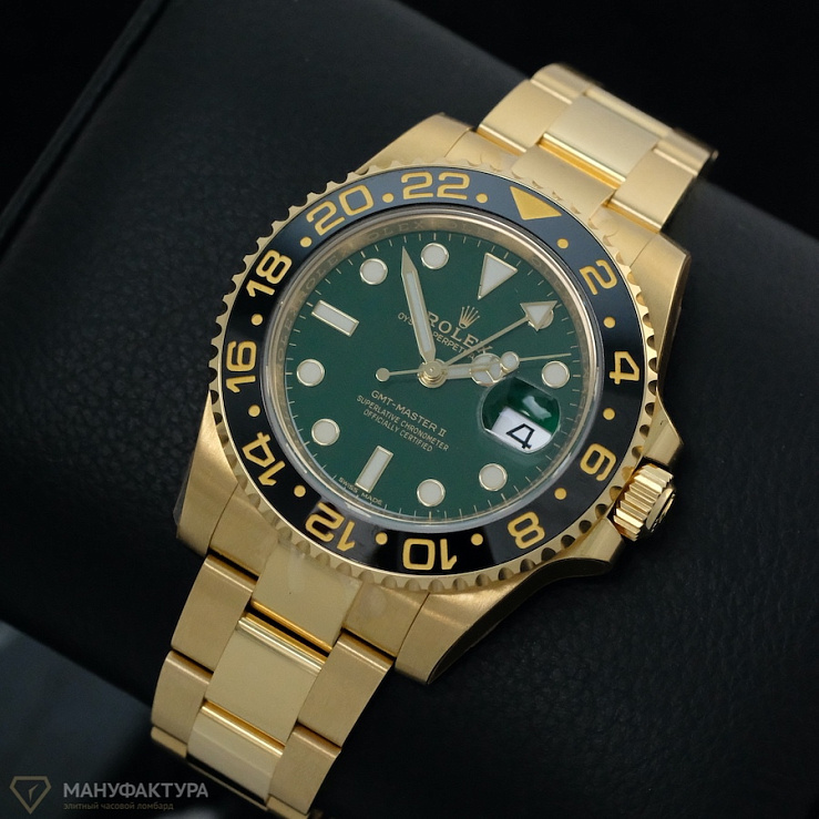 GMT Master Yellow Gold Green Dial