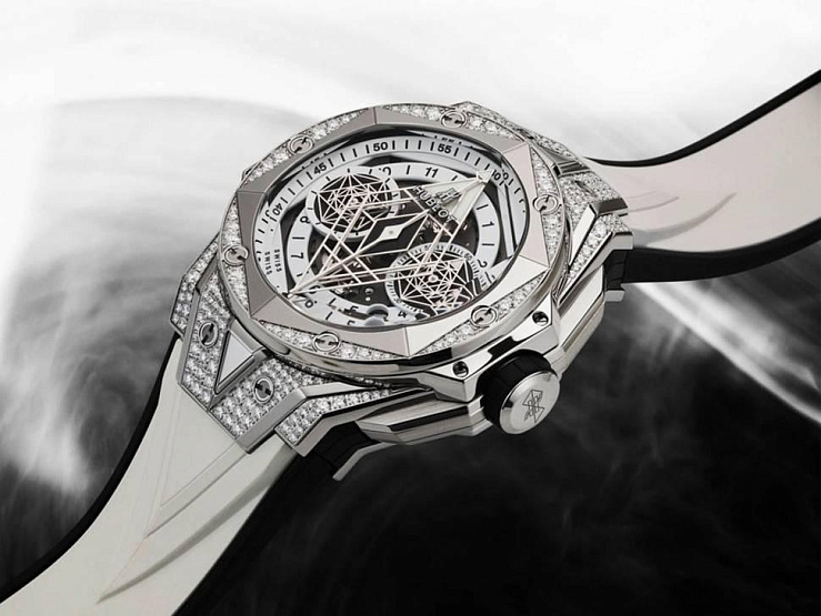 Big Bang Sang Bleu II Titanium White Pave