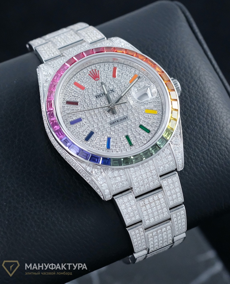 Datejust II Full Pave Rainbow