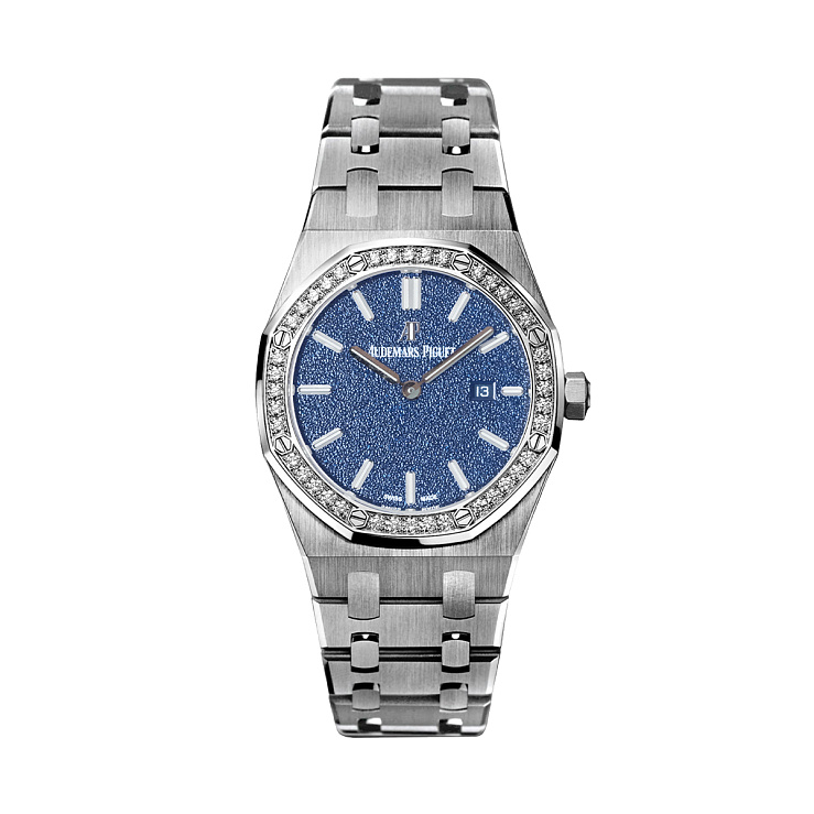 Royal Oak Quartz Steel Frosted Dial Diamond Bezel 33mm Limited Edition