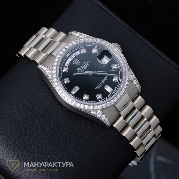 Day-Date 36 мм White gold Factory Diamonds