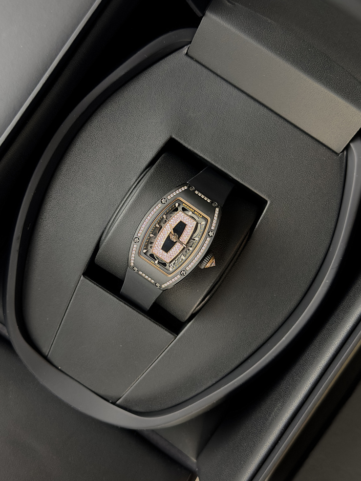 Black Ceramic & Rose Gold with Diamonds