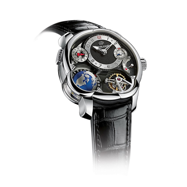 25° INCLINED 24 SECONDS TOURBILLON DUAL TIME ZONE PLATINUM