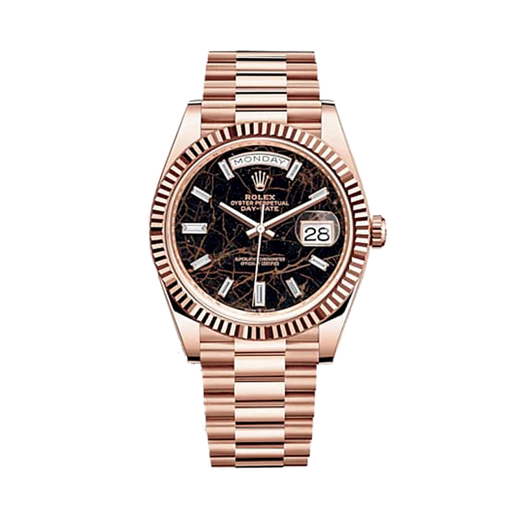 Day-Date 40 mm Rose Gold Eisenkiesel Dial
