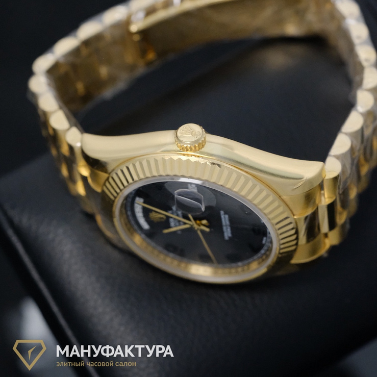 Day-Date II 41mm Yellow Gold President Black Dial