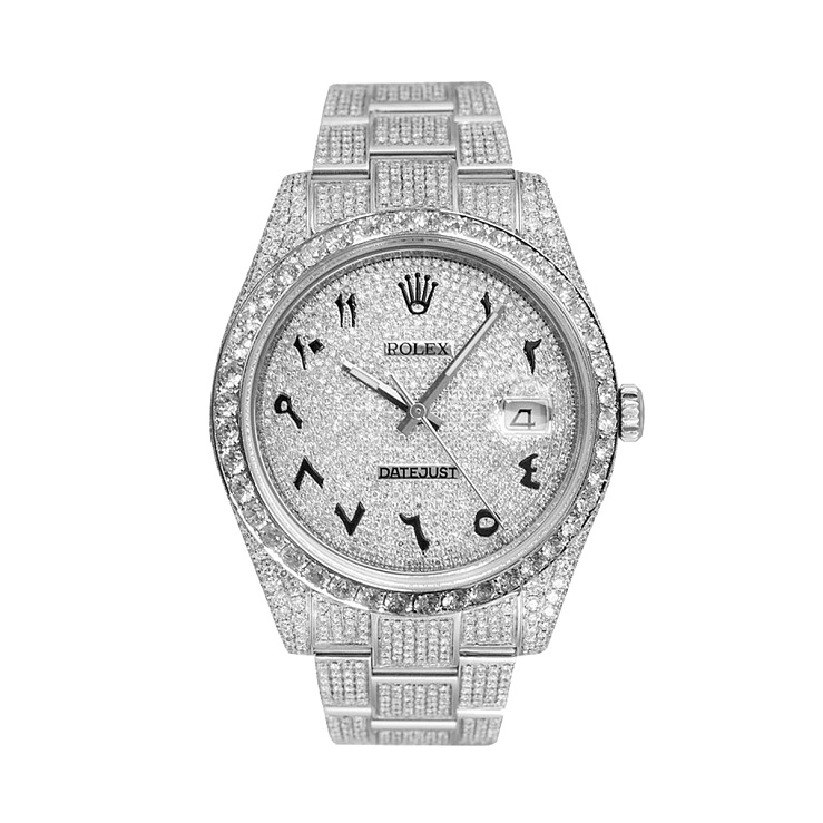 DATEJUST II FULL PAVE ICED OUT DIAMONDS PERSIAN DIAL