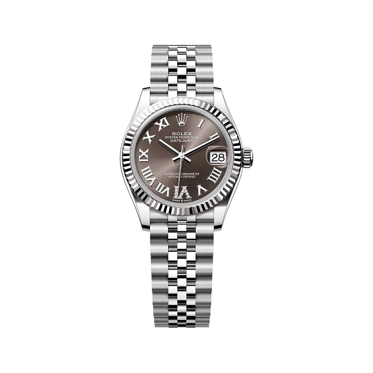 Datejust 31mm Steel & White gold Dark Grey VI Diamond Dial Jubilee bracelet