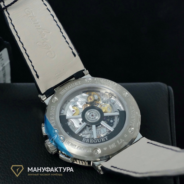 Marine Chronograph White Gold Blue Dial 5527bb
