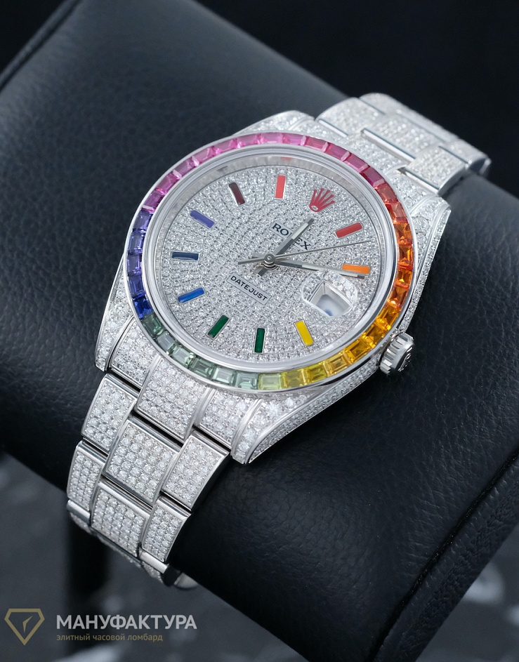 Datejust II Full Pave Rainbow