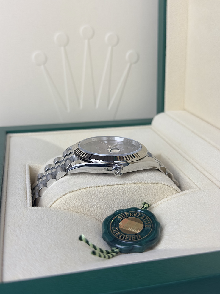 Datejust 41mm Steel & White gold Wimbledon dial Jubilee bracelet