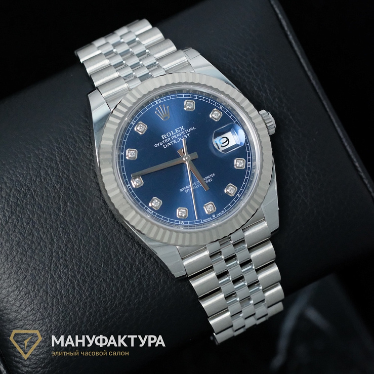 Oyster Perpetual Datejust 41mm Blue Dial Diamond