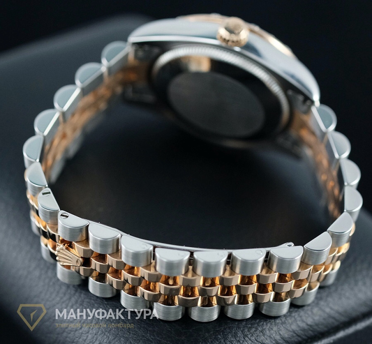 Oyster Perpetual Datejust 31мм Steel and Everose Gold 24 Diamond Bezel Chocolate Diamond Roman Vi Roman Dial