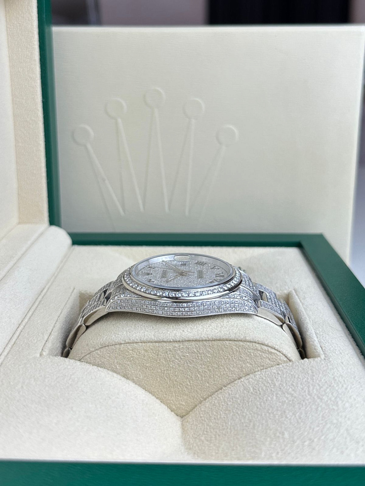 Datejust 41mm Custom Full Pave Iced Out Diamonds