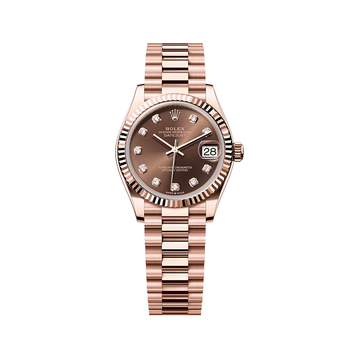 Datejust 31mm Rose Gold Chocolate Brown Diamond dial