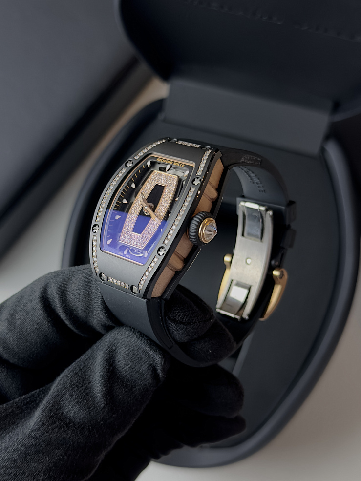 Black Ceramic & Rose Gold with Diamonds