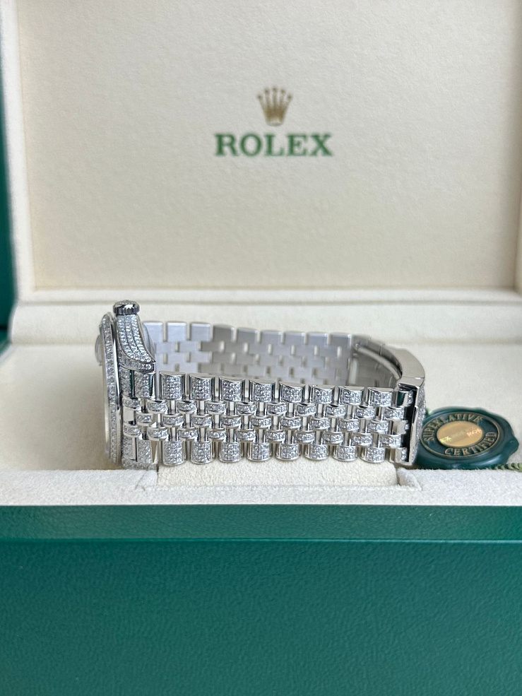 Datejust 36 mm Steel Iced CUSTOM DIAMONDS Jubilee Bracelet