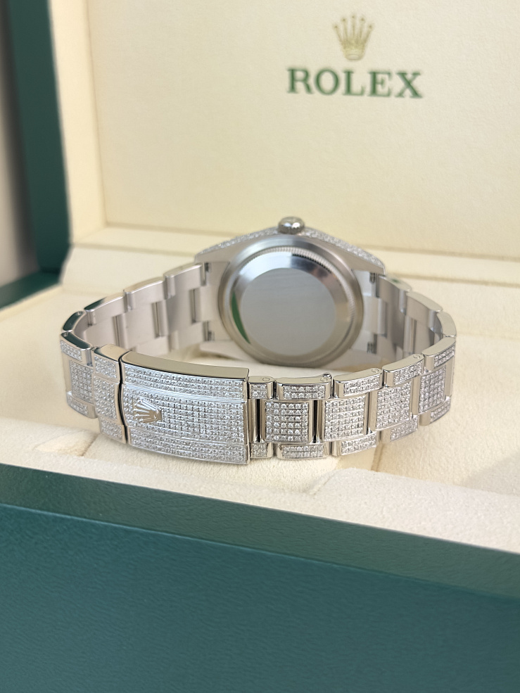 Datejust 36 mm Steel Iced CUSTOM DIAMONDS Oyster Bracelet