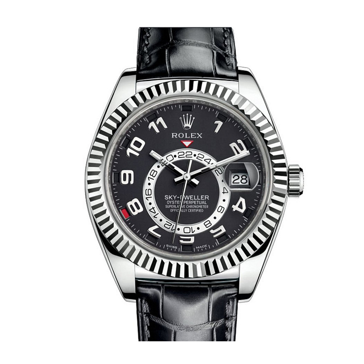 Sky-Dweller White Gold Leather Strap