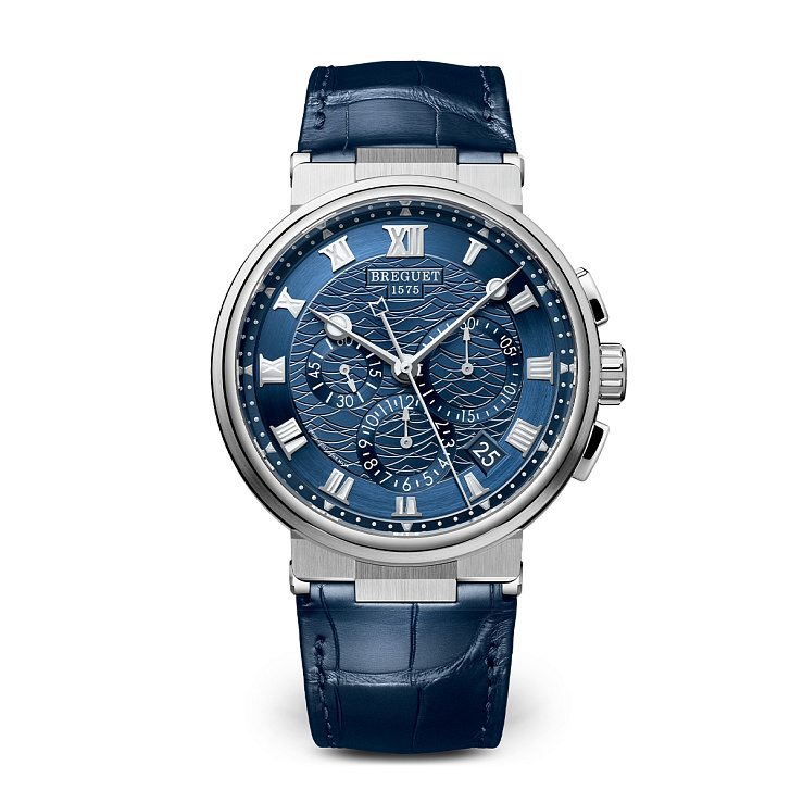 Marine Chronograph White Gold Blue Dial 5527bb