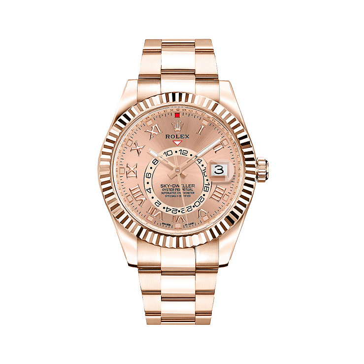 Sky-Dweller Rose Gold Sundust Roman Dial