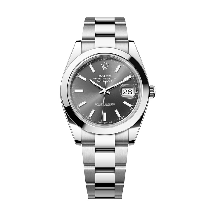 Oyster Perpetual Datejust 41mm Dark Rhodium Oyster Bracelet