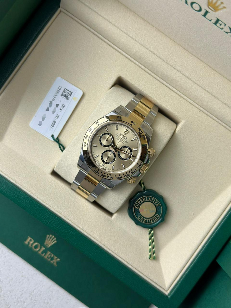 COSMOGRAPH DAYTONA Steel & Yellow gold Champagne Dial 
