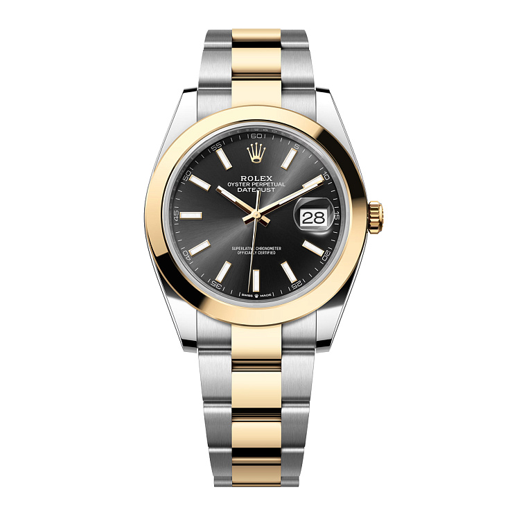 Oyster Perpetual Datejust 41 Oystersteel and yellow gold black dial